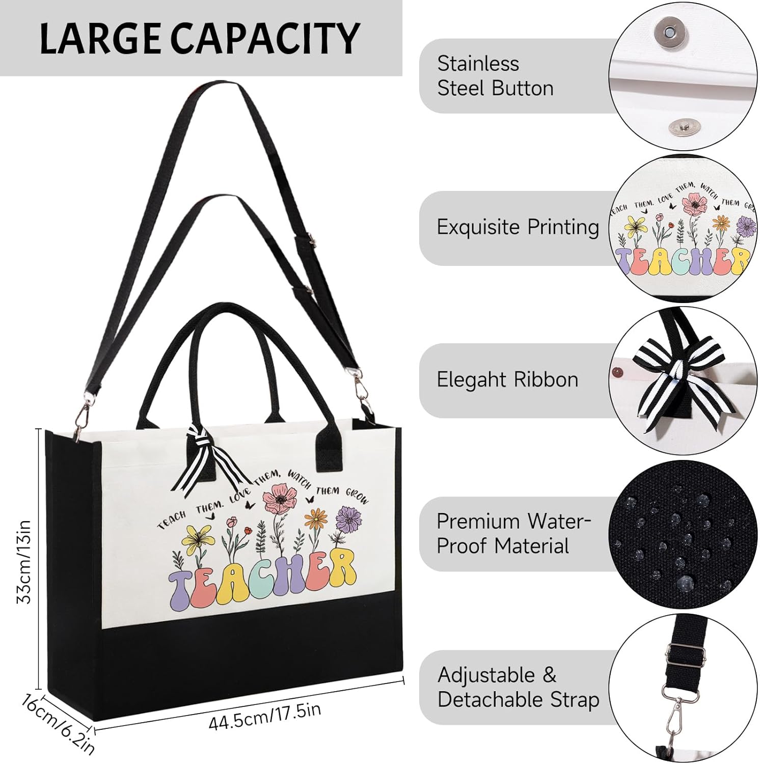 Teacher Appreciation Gifts for Women, Best Unique Ideas from Students, Funny Retirement Graduation Thank You Gifts for Teacher w/Tote Bag, Back to School, Birthday, Christmas - Image 5