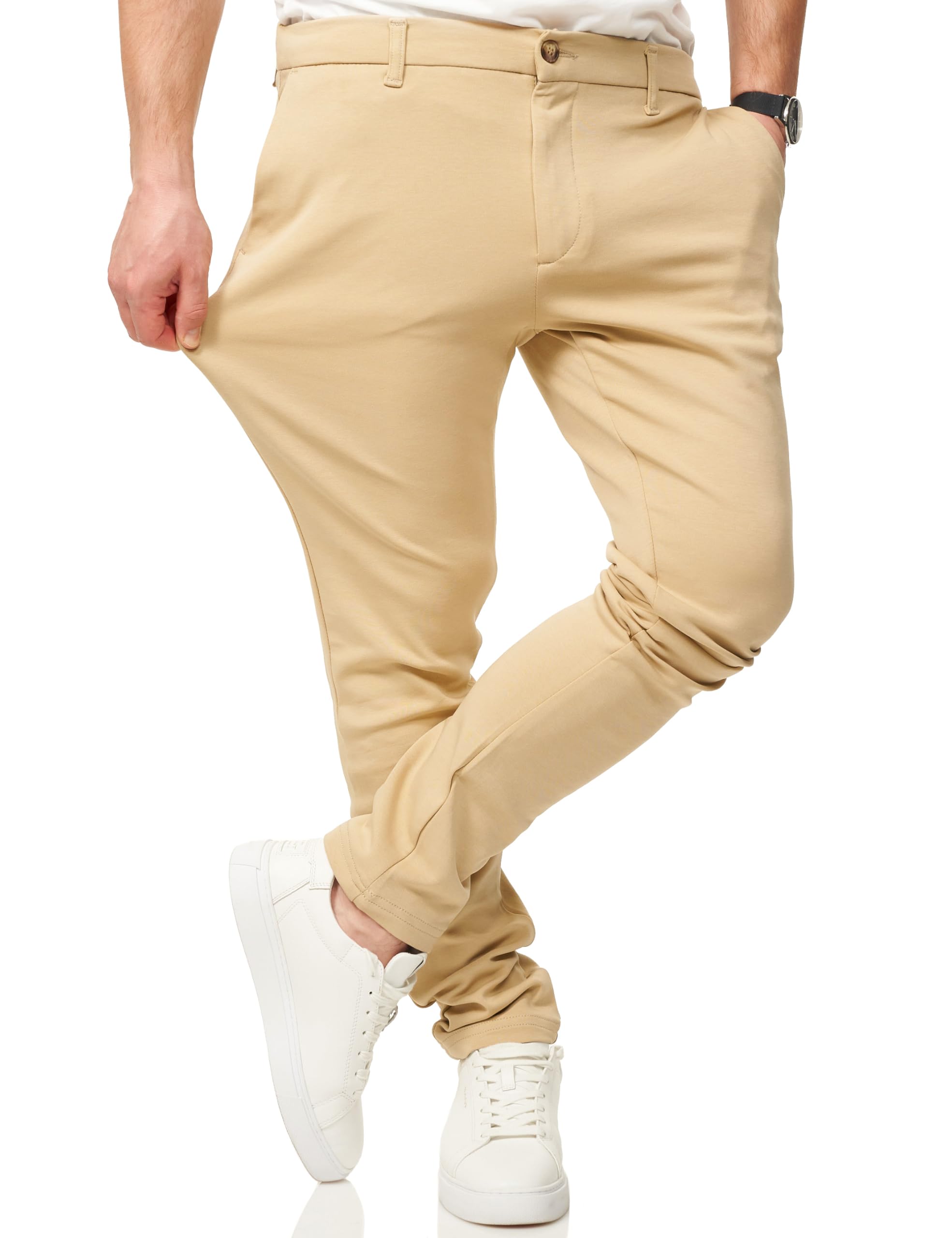 DAILY COTTON Herren Chino Hose Performance Pants Super Stretch Stoffhose Business & Freizeit Bequeme Baumwolle Chinohose