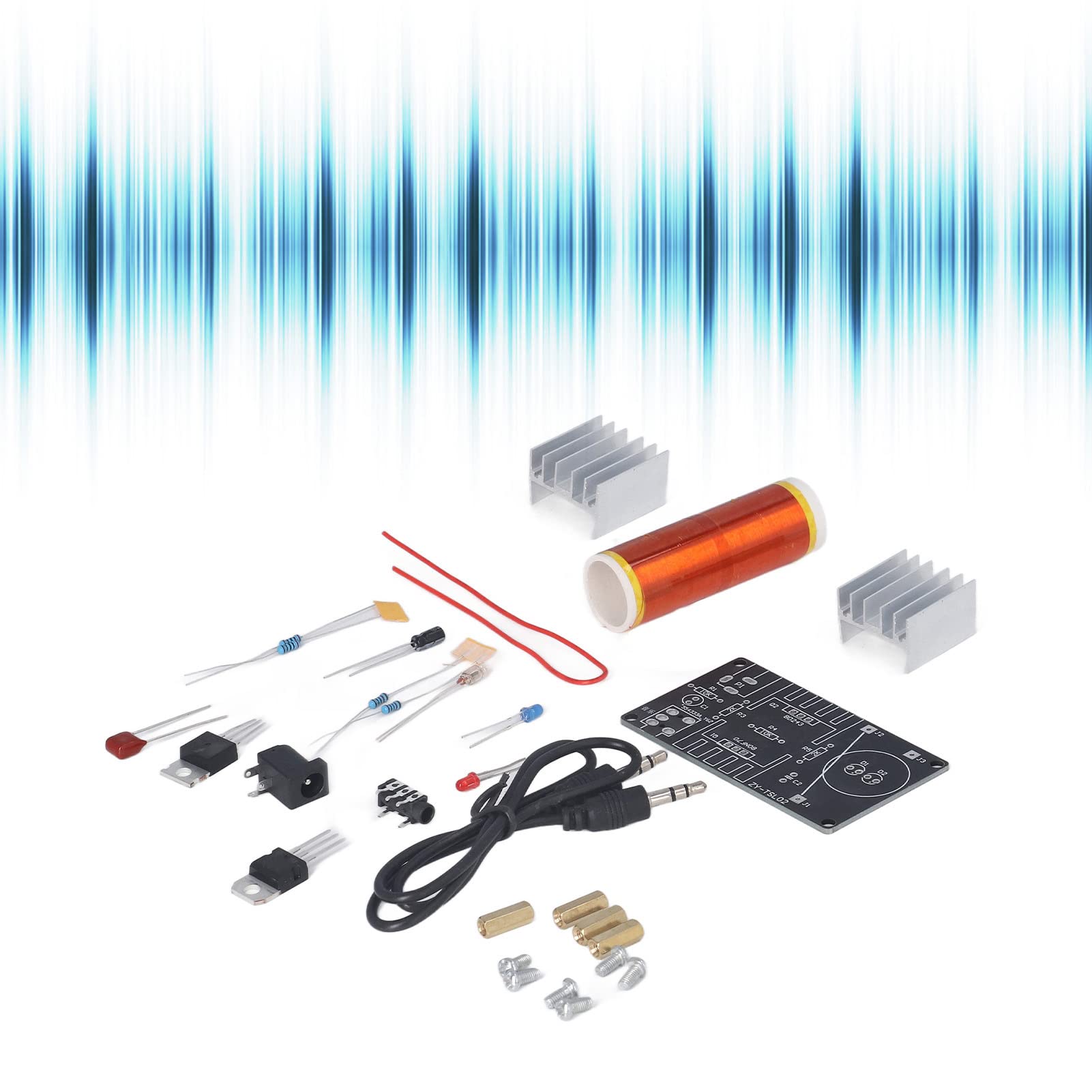 Plasma Speaker Coil Set, Continuous Work Compact Size 15W Music Coil Kit for Electronic Experiments