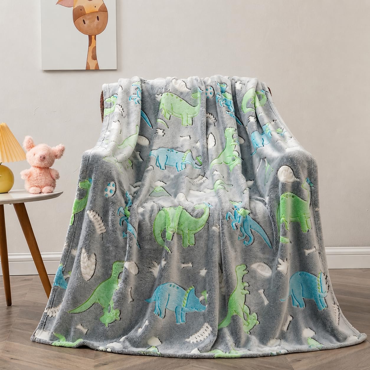 DEV BLOOMS Glow in The Dark Blanket Kids-Teens Boys & Girls Travel Lightweight Throw Blankets Soft & Fluffy