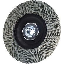 4.5 Inch Diamond Flap Disc 120 Grit, 5/8"-11 Threaded Grinding Wheel for Granite Marble Stone Concrete Glass, for Edge Smoothing, Blending and Surface Refinement