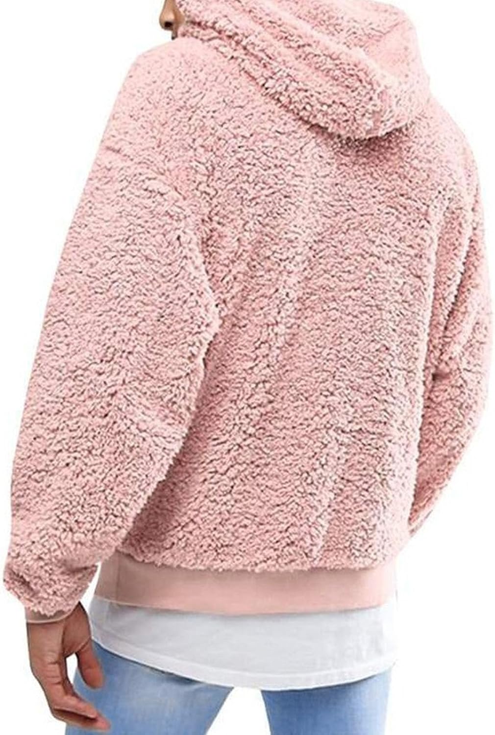 Maiyifu-GJ Men's Winter Fuzzy Pullover Hoodie Sweatshirts Warm Fluffy Sweatshirt Casual Lightweight Fleece Hooded Outerwear