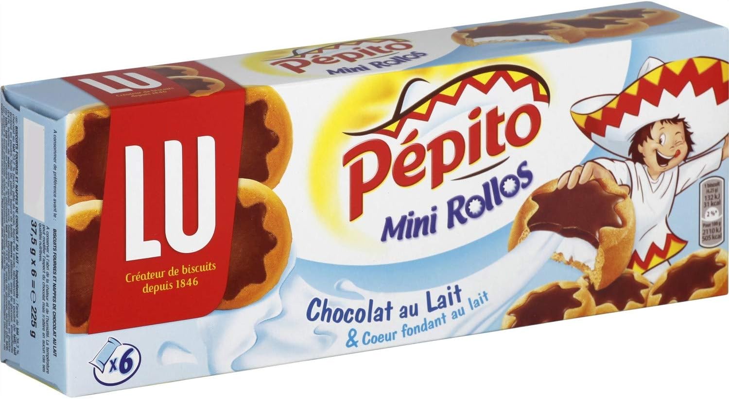 Biscuit Mini Rollos Chocolat Au Lait Pepito Les 6 Sachets De 38 G Amazon Fr Epicerie