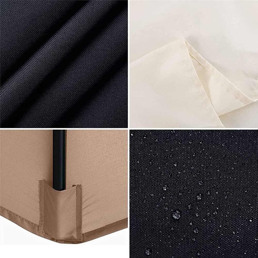 Patio Umbrella Replacement Canopy 6 Ribs 9Feet Offset Cantilever Umbrella Replacement Top Market Table Outdoor Deck Umbrella Universal Replacement Canopy Cover