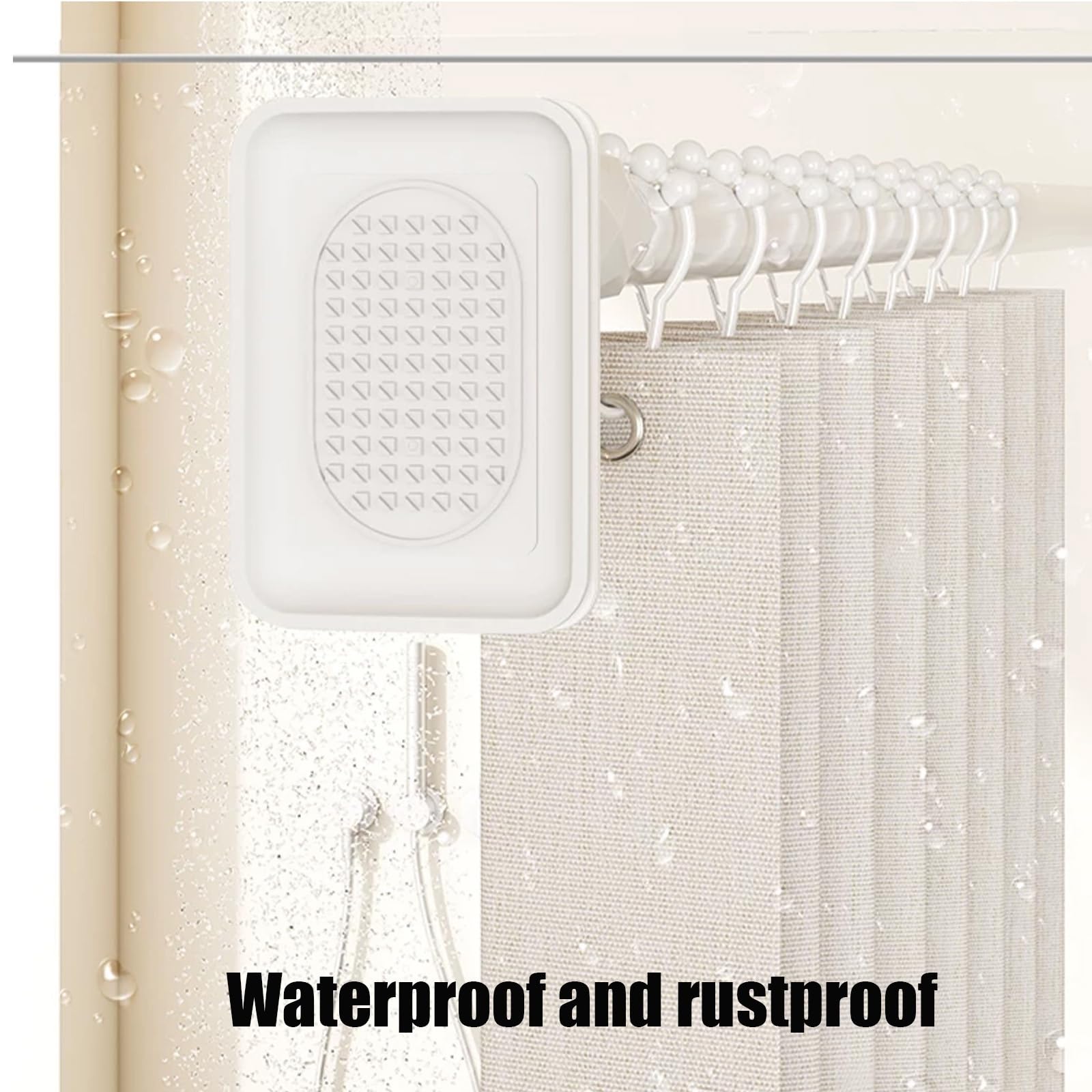 Barra de cortina de ducha para colgar en armario, 40-500cm Barra de Ducha Extensible, Barra de Cortina sin taladrar acero inoxidable para ventana Balcón baño cocina(Gris,110-200cm)