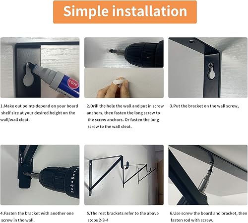 Miniatura 3 de Soportes de barra de armario resistentes y estantes para colgar ropa, soporte de poste negro, paquete de 3