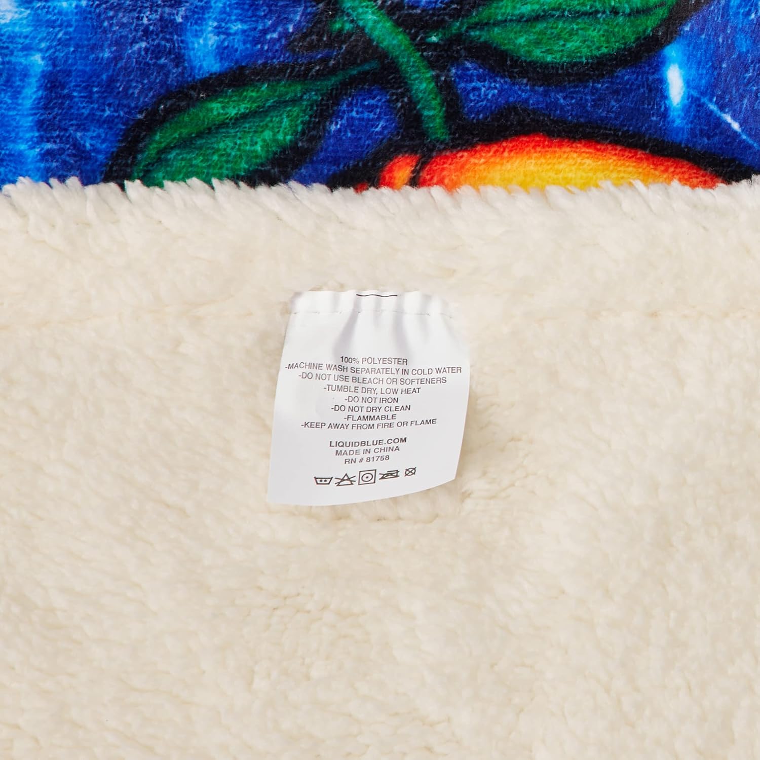 Liquid Blue Men's Grateful Dead Ship of Fools Warm Coral Fleece Throw Blanket, Multi, 50" X 60"