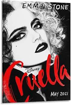 Amazon.co.jp: Cruellaキャラクターポスタークルエラ映画ポスターエマ