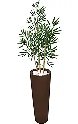 Bambu Artificial Cozinha Vaso Grafiato Alto Decoração (Grafiato Marrom)