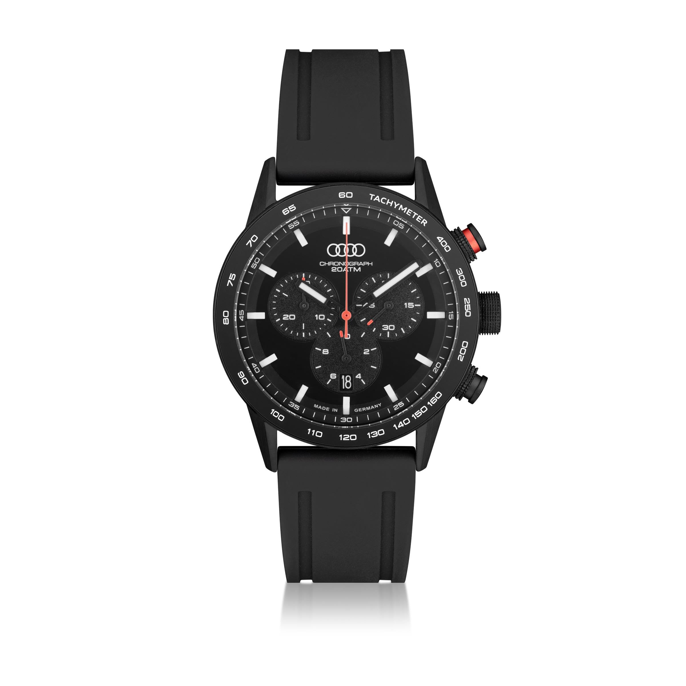 Audi Collection Reloj analógico de Cuarzo para Hombre con Correa de Caucho Natural 3102400400