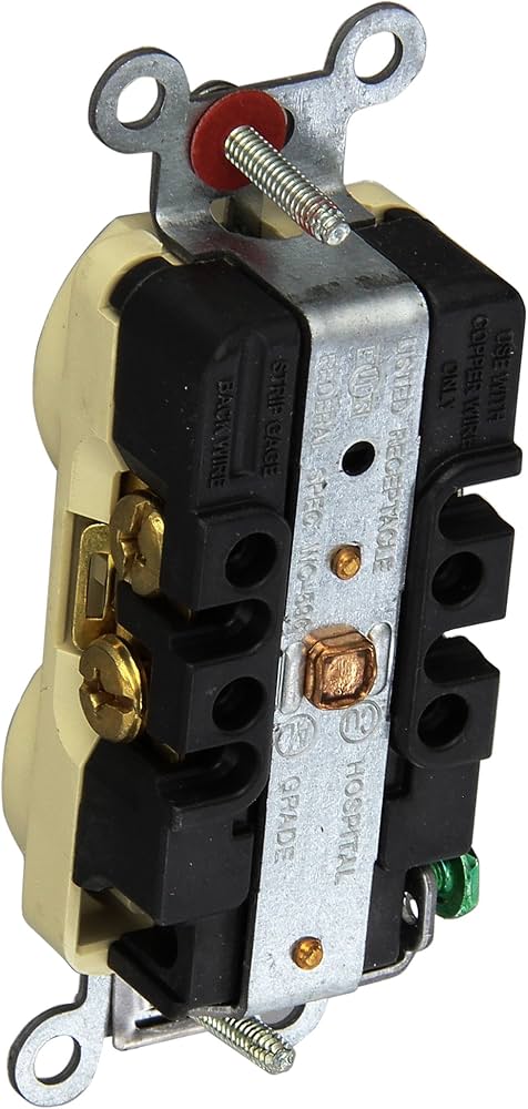 その他 HUBBELL HBL8300R Straight Blade Devices, Receptacles, Duplex, Hospital Grade, 2