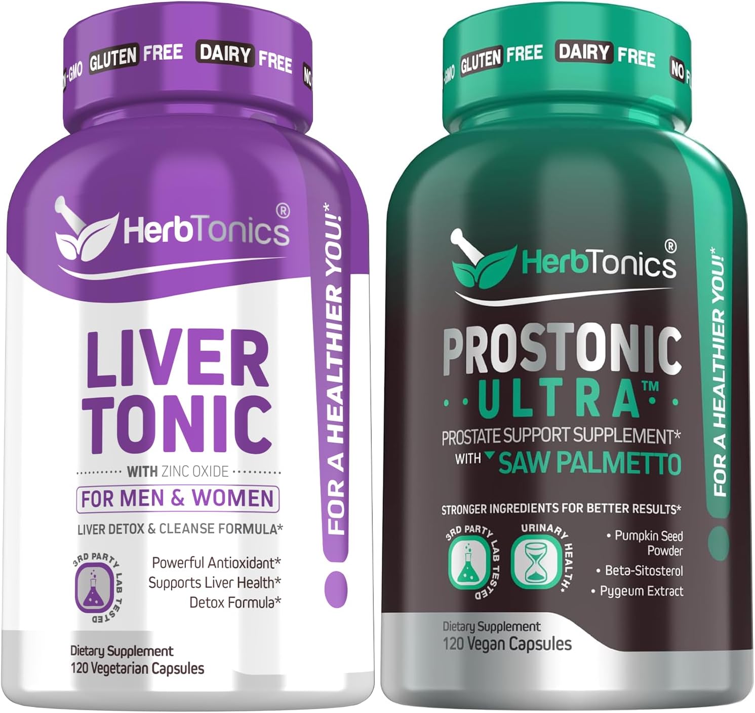 Liver Cleanse Detox & Repair Formula with Milk Thistle - Artichoke and Herbs Liver Health Support Supplement - Prostate Support Supplement for Men's Health | with Saw Palmetto & Less Urination