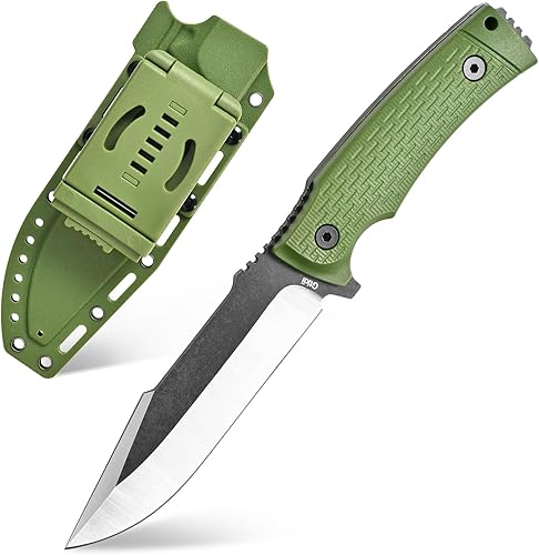 GTK3 Cuchillo de hoja fija AUS-8 Hoja de acero Mango de fibra de vidrio de nailon Cuchillo de herramienta EDC de espiga completa para acampar al