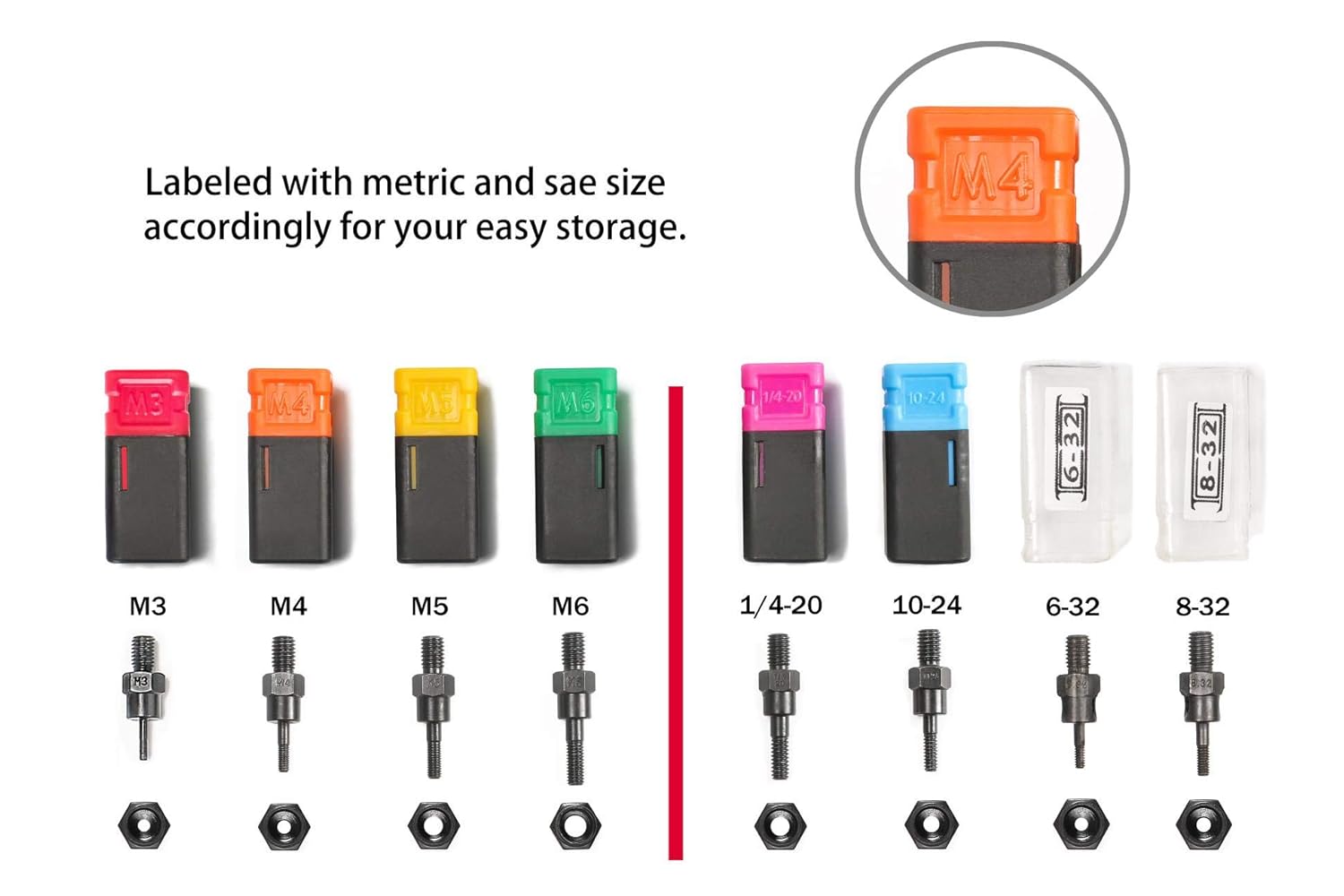 RZX 8" Rivet NUT Gun M3 M4 M5,m6,1/4-20m10-24, 8-32, 6-32,Hand Riveter Rivet Gun, Riveting Tools with Nut Setting System