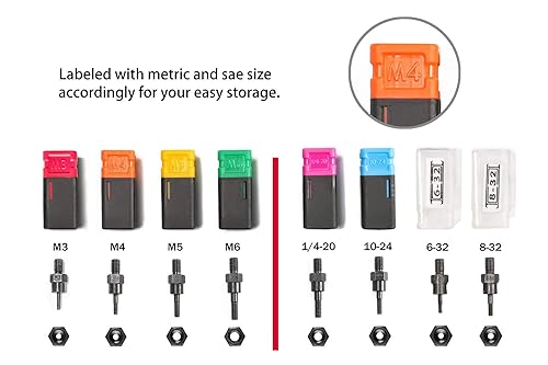 Miniatura 4 de rzx Pistola de tuerca de remache de 8 pulgadas M3 M4 M5, m6, 1/4-20m10-24, 8-32, 6-32, pistola remachadora de mano, herramientas de remachado con