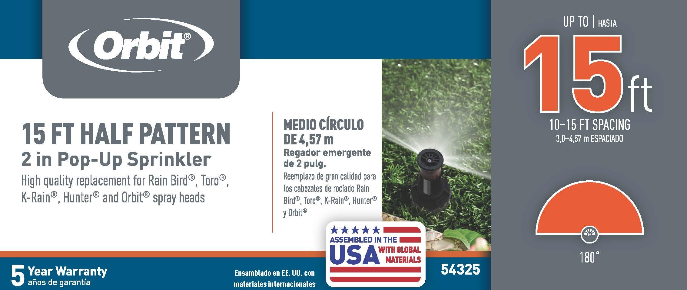 Amazon.com : 3-Pack Orbit 54325 Half Circle Spray Pattern Spring