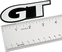 Vista 2 de GT Fender - Emblema de aluminio en relieve compatible con Ford Mustang (paquete de 2)