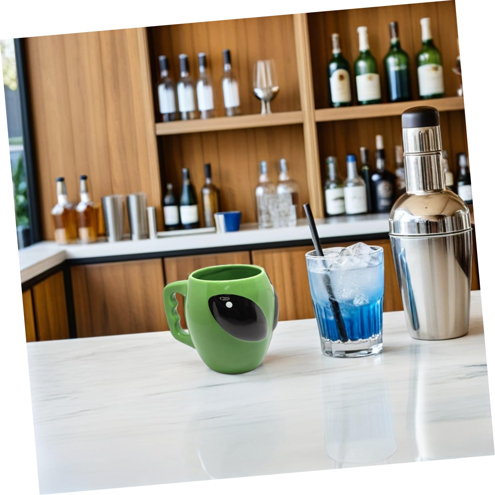 Artibetter Tazza in Ceramica da Caffè e Tè Multifunzione Resistente all'Usura Manico Curvo Ergonomico per Uso Quotidiano in Ufficio e Casa Design 3D Decorativo