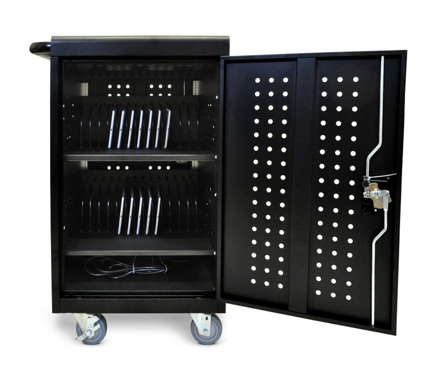 LUXOR LLTM30-B-UPS 30 Tablet/Chromebook Charging Station, Black