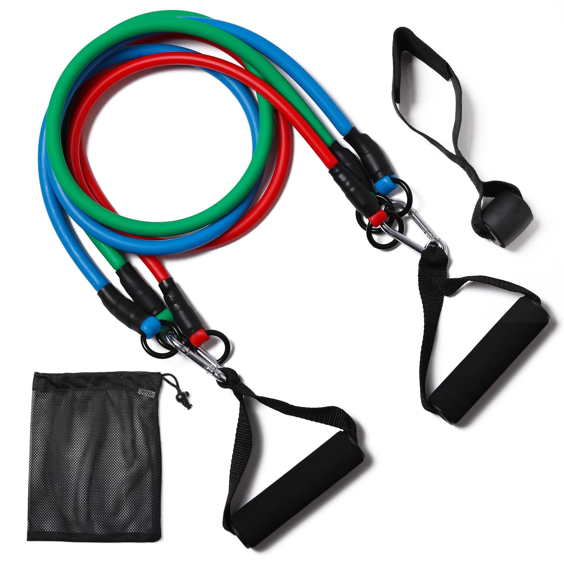 Resistance Bands with Handles Single Resistance Bands Exercise Bands with Handles for Resistance Training Physical Therapy Home Workouts