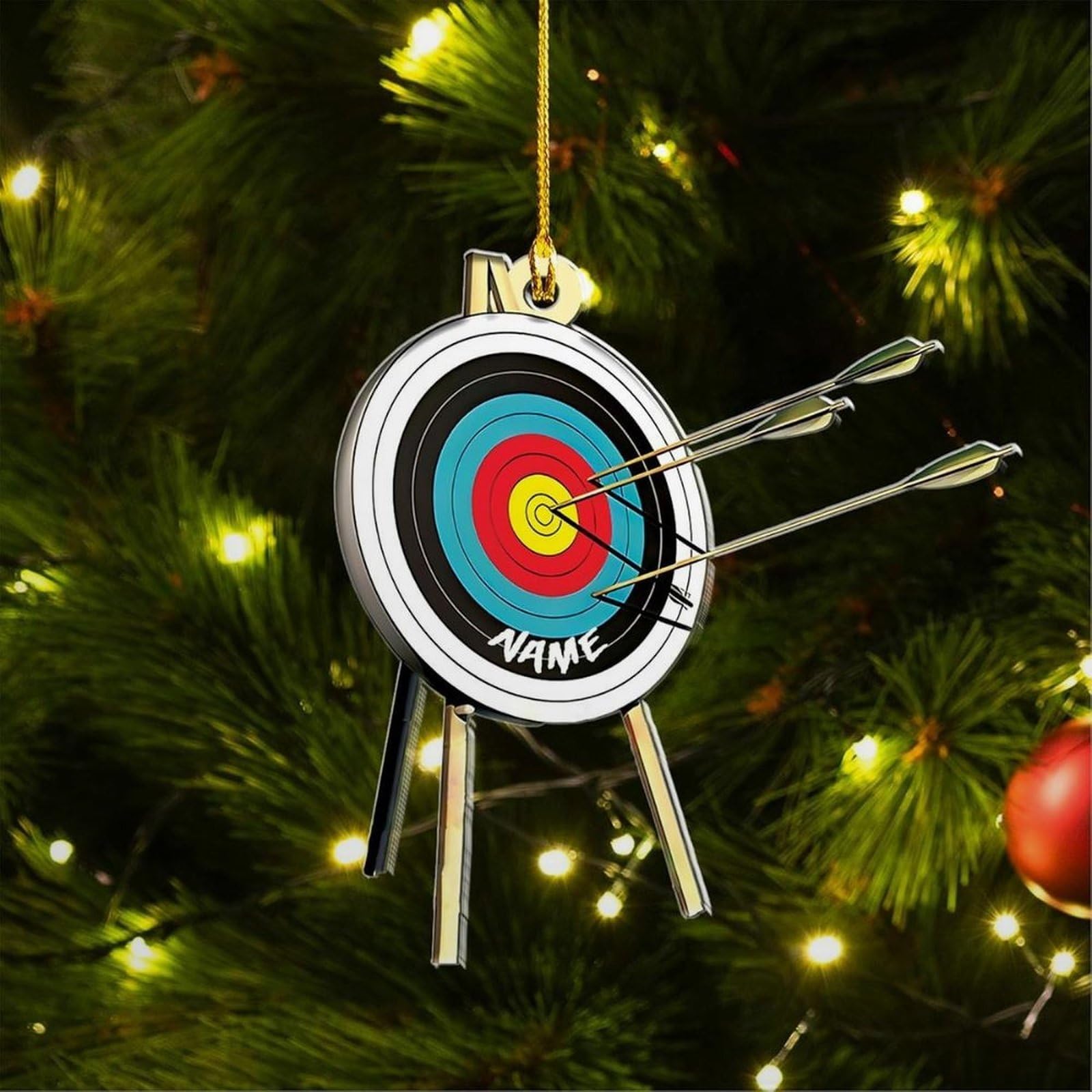 Luckluccy Personalized Archery Ornaments,Bow and Arrow Ornament,Hunter,Hunting2025,Archery Gifts (ON157)