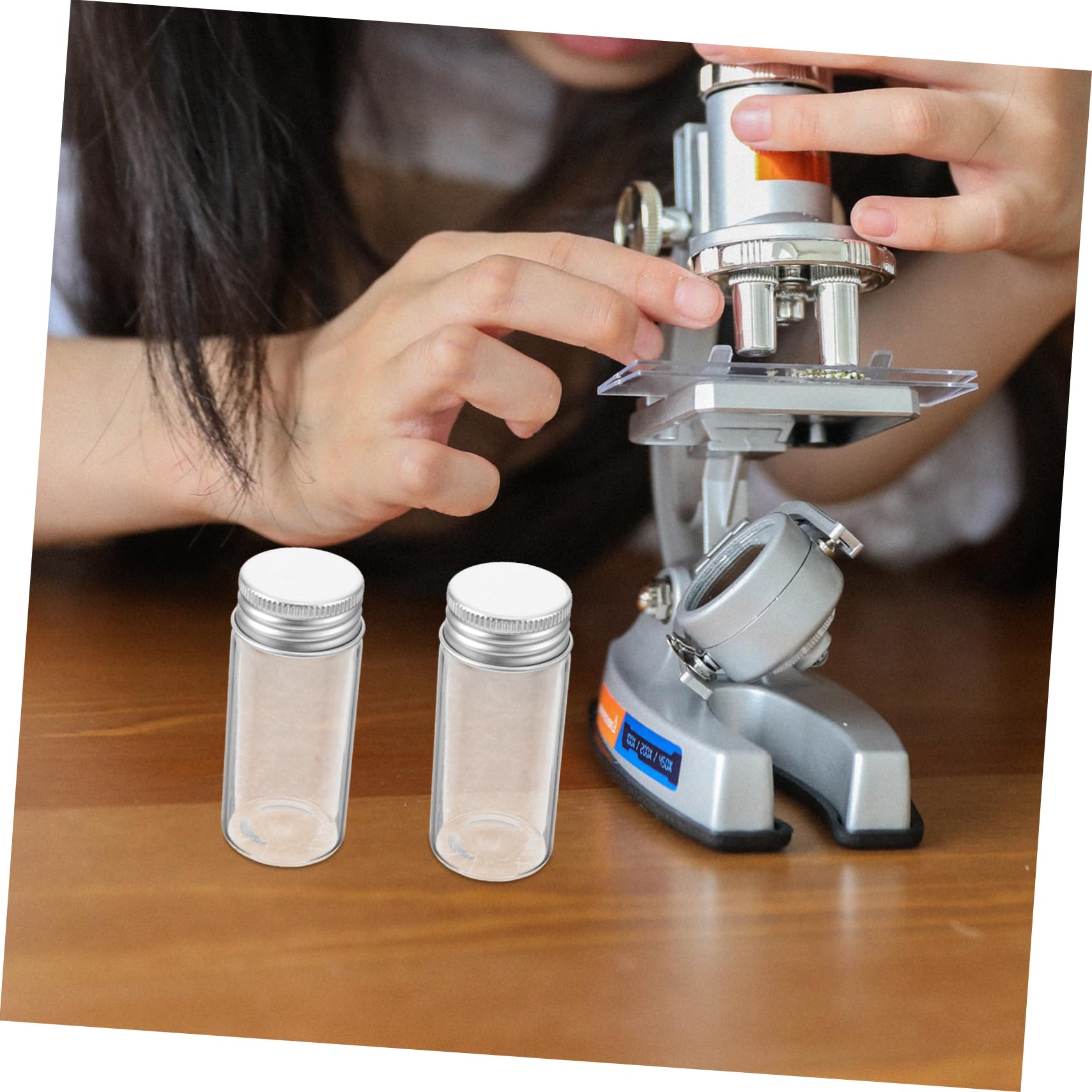 Cabilock 2 Series Botella Sellada por Tubo De Ensayo Pequeño Prueba Laboratorio Tapa Hermético Tubos Tubo Transparente Tubo De Vidrio Tubo De Ensayo Científico Planchar Piezas*2