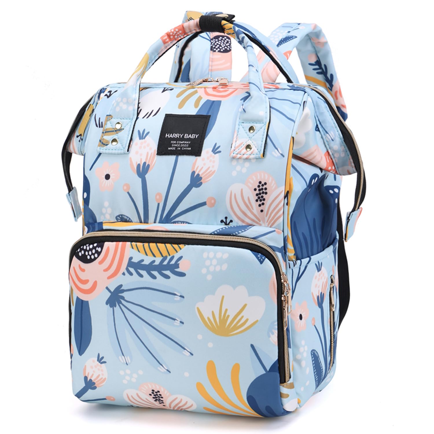 Yoawllty Diaper Bag Backpack Baby Essentials Travel Tote, Multifunction Waterproof Baby Bag Diaper Changing Backpacks