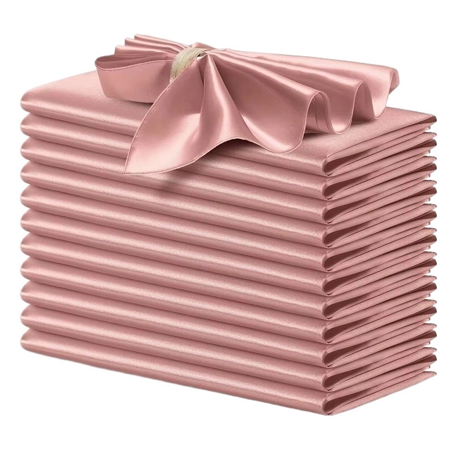 Cloth Napkins 10pcs 30x30cm Silky Satin Napkin Smooth Solid color Dinner Napkins Square Table Birthday Party Decor