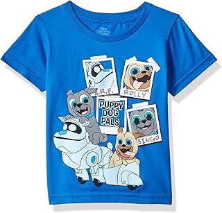 Disney Boys' Toddler Puppy Dog Pals Rolly, Bingo, Arf Short Sleeve Tshirt
