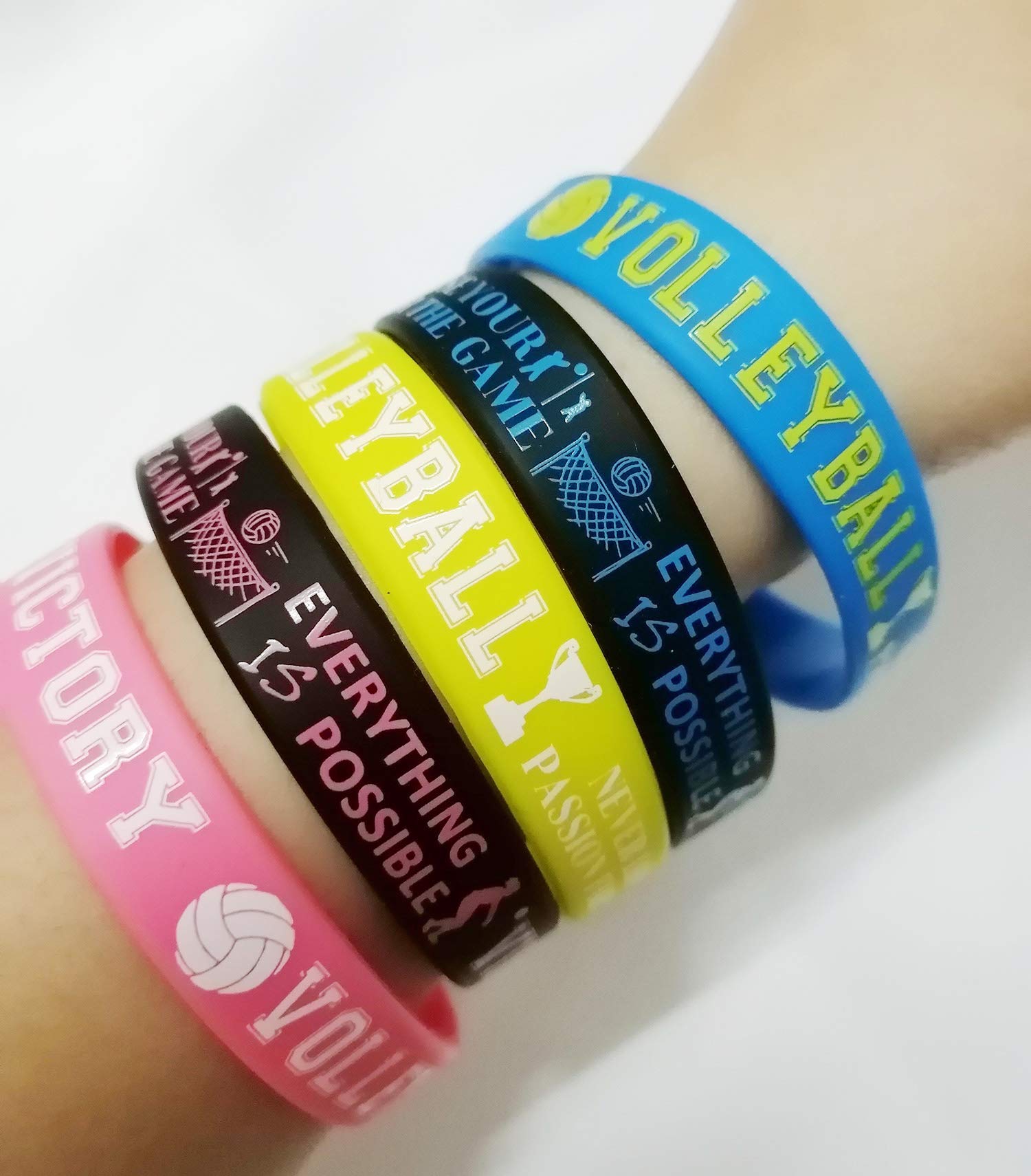 36 pulseras de goma motivadoras de voleibol – Deportes / Voleibol fiesta regalos regalos regalos decoraciones inspiradoras pulseras de silicona