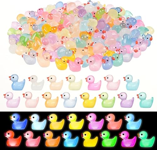 Miniatura 9 de 160 piezas de patos pequeños de Navidad con gorro de Santa, mini patos de resina, patitos pequeños de plástico para Navidad, accesorios para casa
