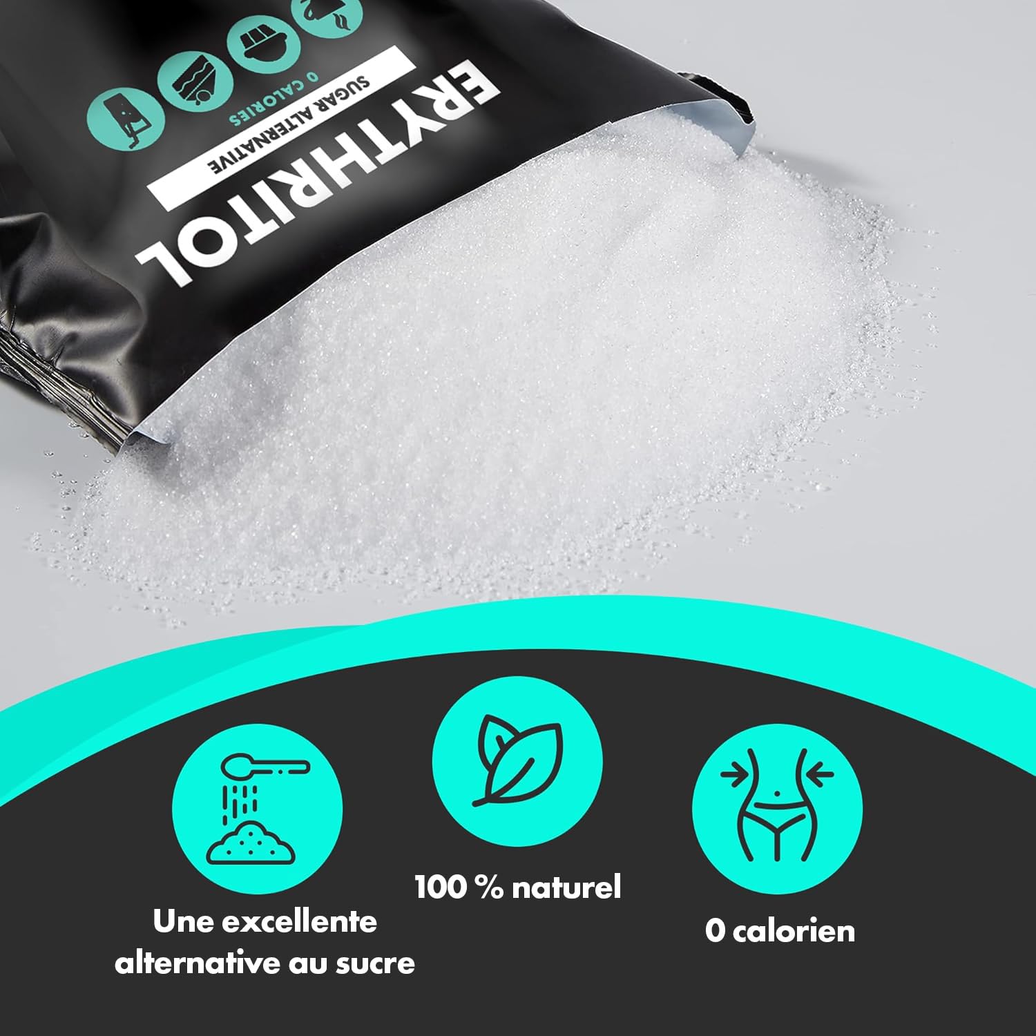 Nature Diet - Érythritol 2 x 1000g | Édulcorant naturel | Zéro Calorie | Remplacement du sucre | Substitut du sucre