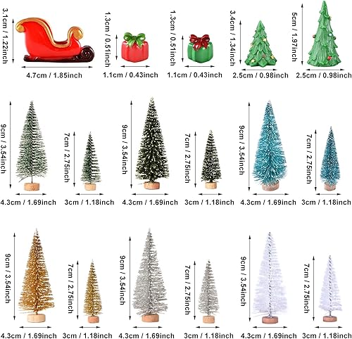 Miniatura 61 de 17 figuras miniatura de Navidad de resina para ocultar Papá Noel, muñeco de nieve, pingüino, reno, árbol de Navidad para mesa de jardín, globo