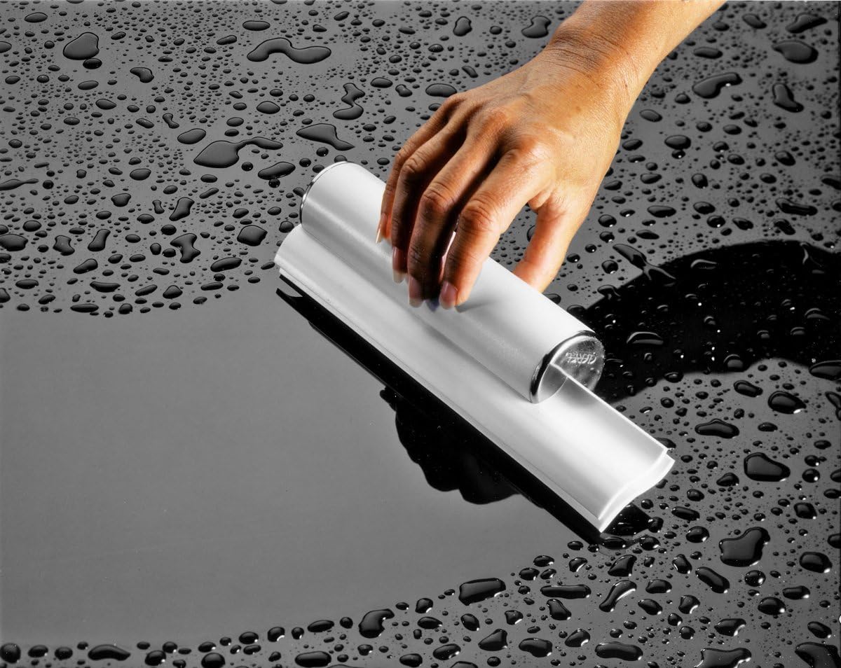 Clerét Elite Squeegee with Chrome End Caps & Replaceable White Dual Cleaning Blades • Proudly Made in The USA