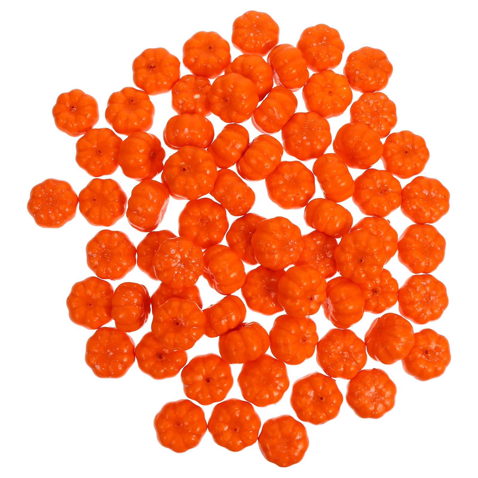 Uonlytech 400 Pezzi Decorazione Halloween Zucca Artificiale Arancia a Forma di Zucca Design Realistico e Colla Pu, per Addobbi Fai da Te e Atmosfera Autunnale
