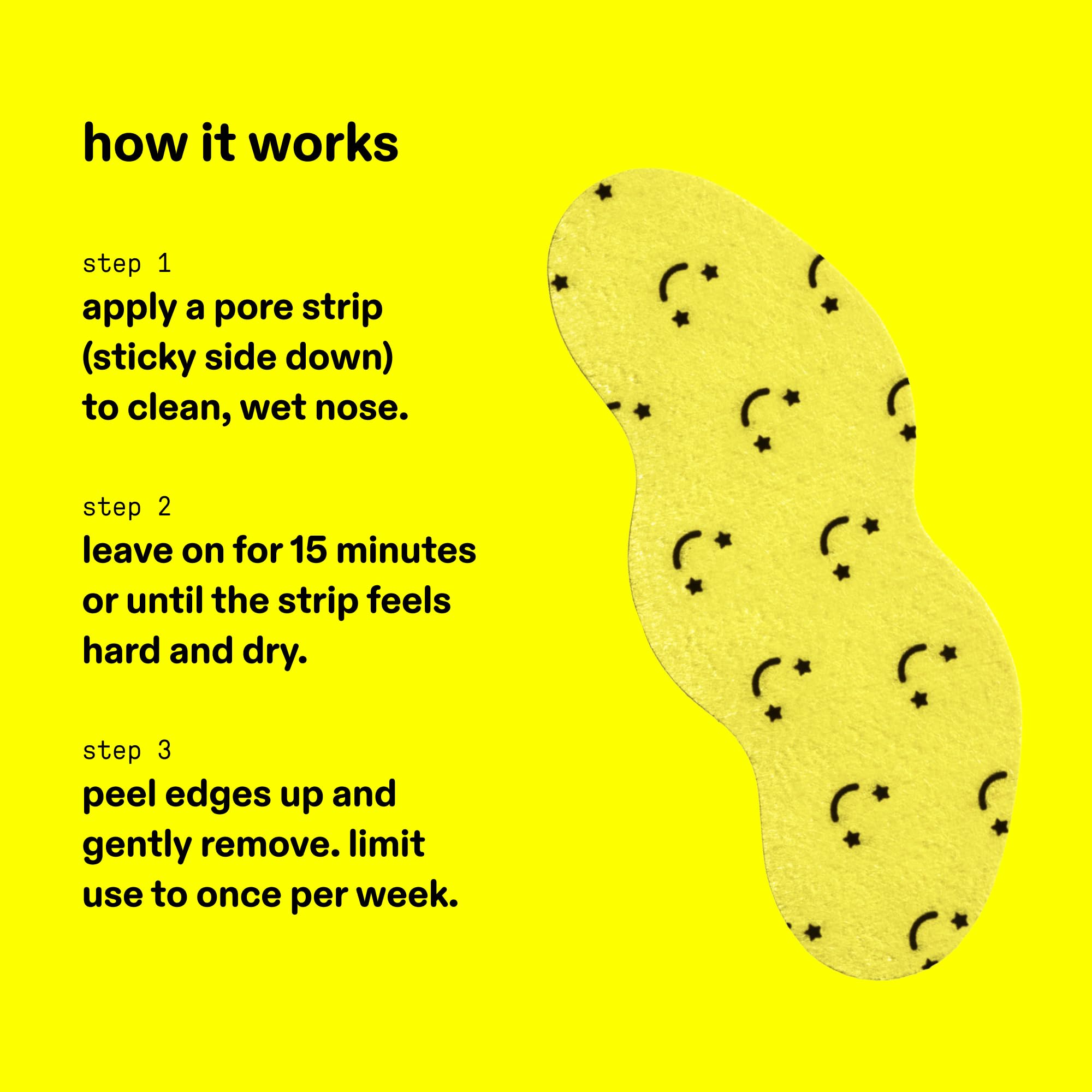 Starface Lift Off Pore Strips, Blackhead Remover, Deep Cleansing Nose Strip, Patches for Pores (8 count): 1 Count (Pack of 8) Yellow Lift Off