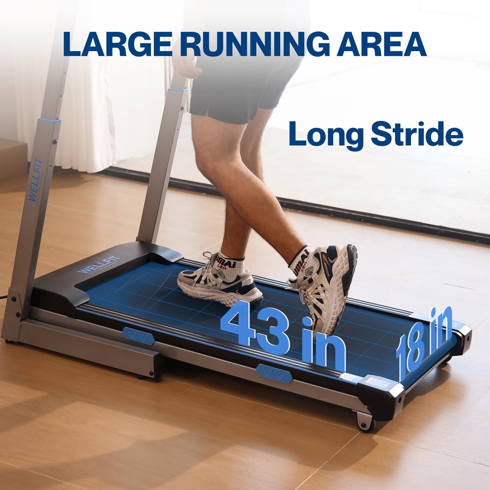 WELLFIT TM007 Treadmill Review - Best Heavyduty Foldable for 400lbs+ 2 WELLFIT TM007 Auto Incline Treadmill, 4.0HP Heavyduty Treadmill for 400lbs+ Capacity, Adjustable Height for 5'2