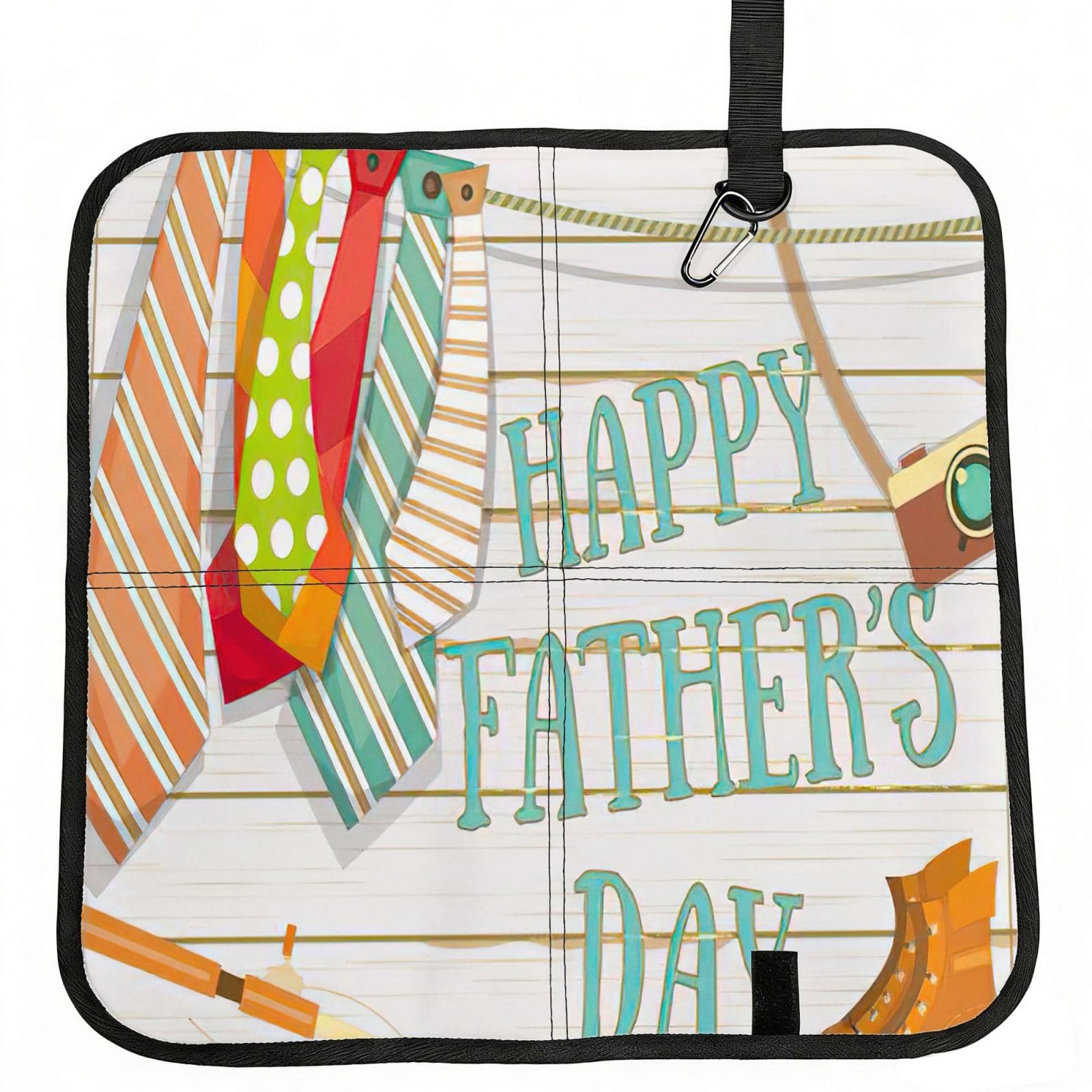 bghdfa Happy Father'S Day Print Outdoor Sitting Mat Waterproof Oxford Cloth Seat Cushion Folding Foam Camping Seat For Picnic