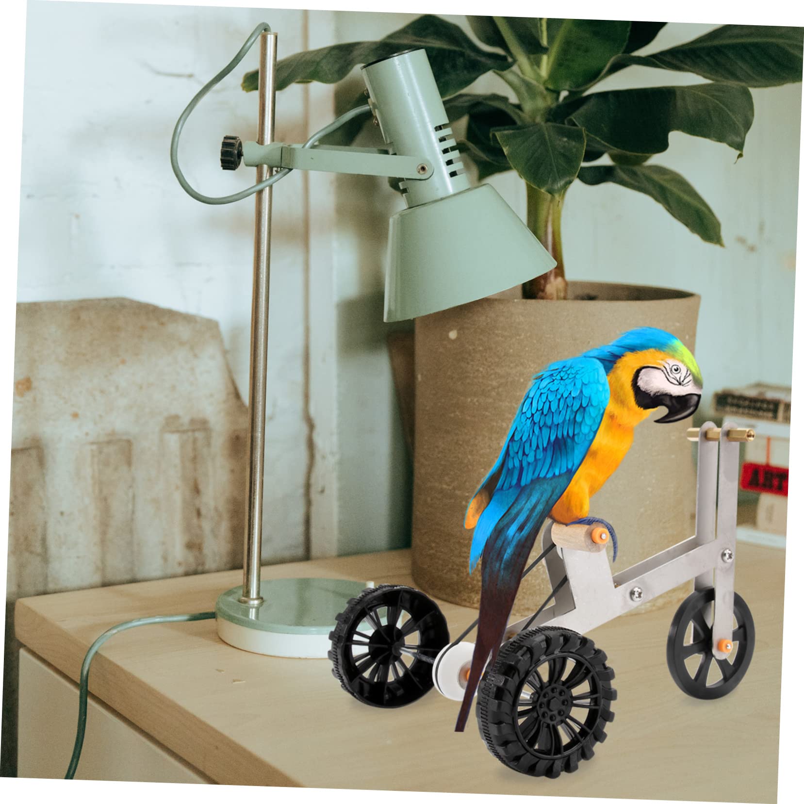 Yardwe 3 Piezas Bicicleta Loro montarlos en Bicicleta arnés cacatúa Juguetes Aves para Conures Bicicleta electrica Mascotas pájaros Juguete Loro Bicicleta Juguete Auto