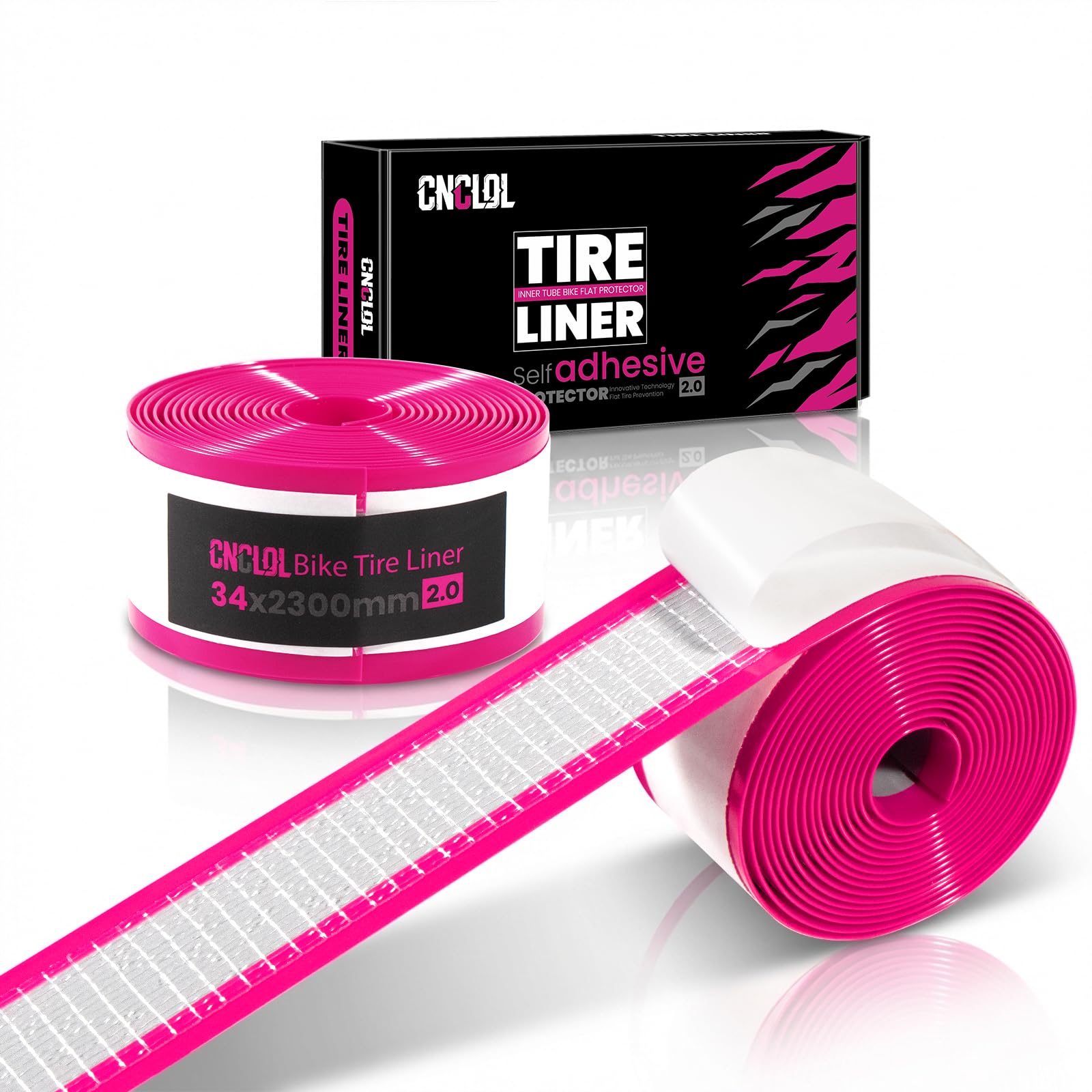CNCLOL Bike Anti Puncture Tyre Liner Self Adhesive,Bicycle Puncture Protection Tape for Road Bike MTB Hybrid,Heavy Duty Flat Prevention Tyre Protector Fits 700c 24” 26” 27.5” 29” Inch Tires.34mm — image 1