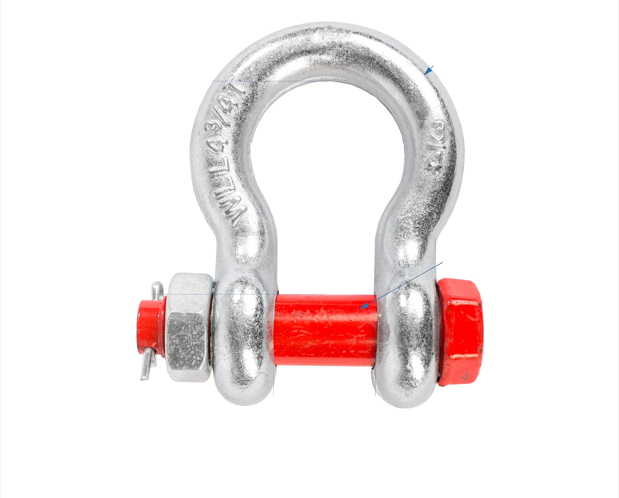 WeighTaj Bow Shackle Alloy Steel Gr80 Screw Nut Bolt Type G2130 - Ideal For Lifting With Rated Lifting Load WLL And CE Certified (WLL - 1Ton, Pack Of 1)-image-17