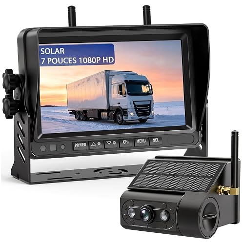 Caméra de recul Solaire sans Fil avec écran HD 7