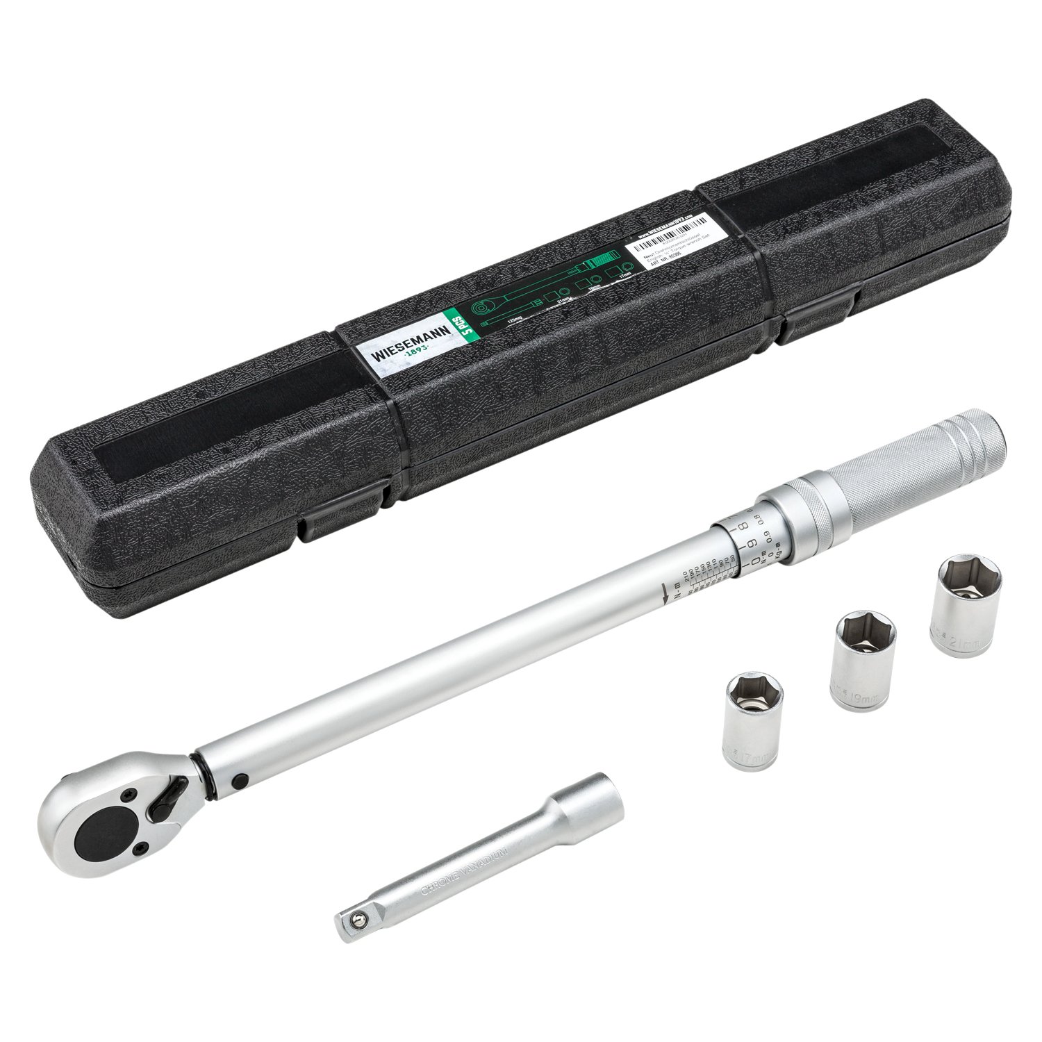 Buy Torque wrench set 1/2 inch with extension and 17, 19, 21 mm socket