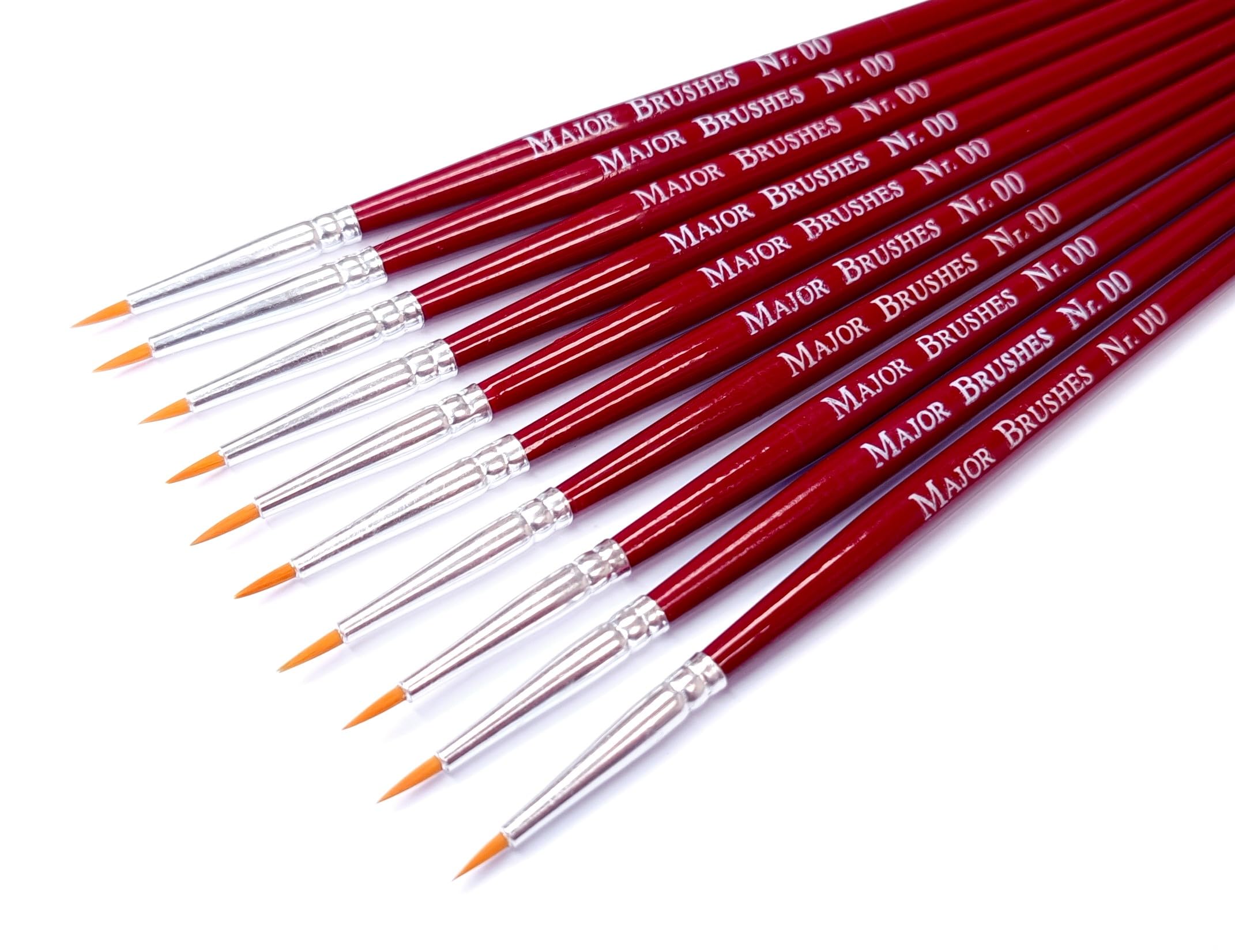 Major Brushes Sable Substitute Brush Size 00 - Set of 10