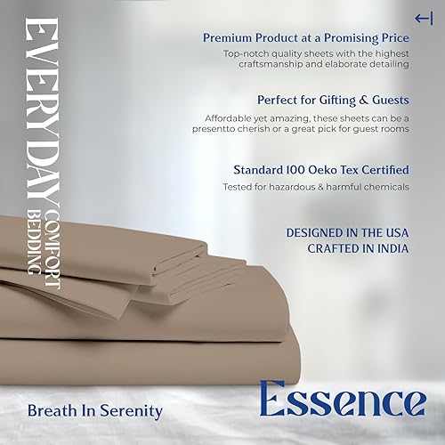 Miniatura 113 de Mayfair Linen Juego de sábanas de percal de 100 % algodón orgánico, suaves y frescas, con bolsillo profundo de 16 pulgadas, tamaño individual