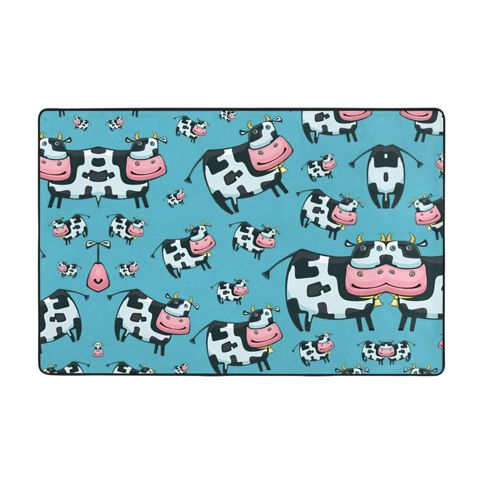 Tapis super doux EdWal imprimé vache anti-froid pour sol de salon