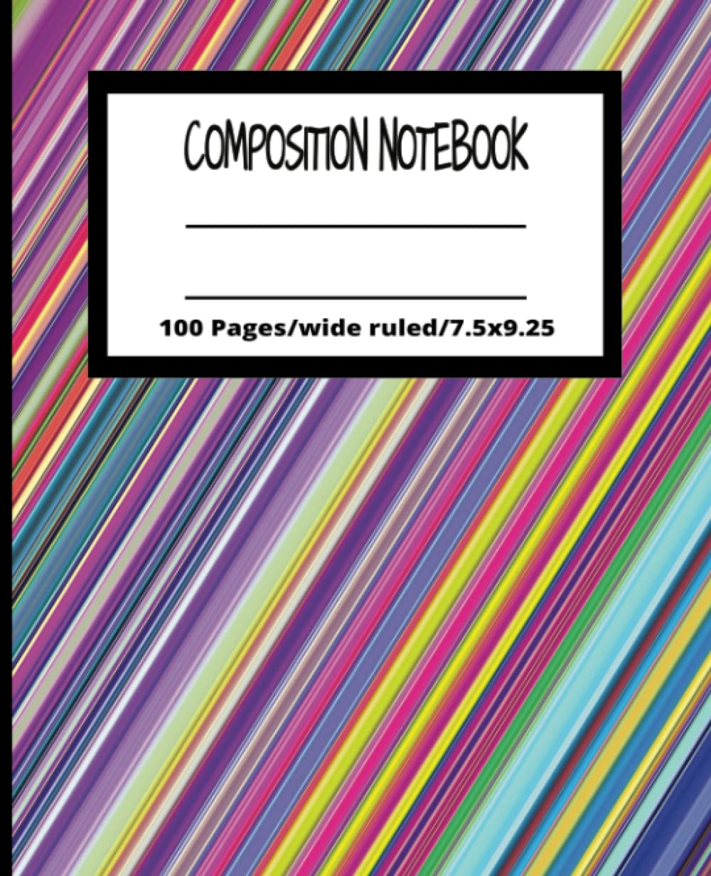 Composition Notebook: Vibrant and colorful for Girls/Young Adults/Women.