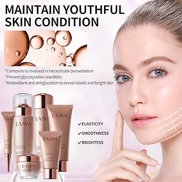 Revitalizing 6-Piece Anti-Aging Skin Care Set for Women Hydrating, Firming & Wrinkle-Reducing Facial Care Kit with Cleanser, Toner, Eye Cream, Lotion & Face Cream