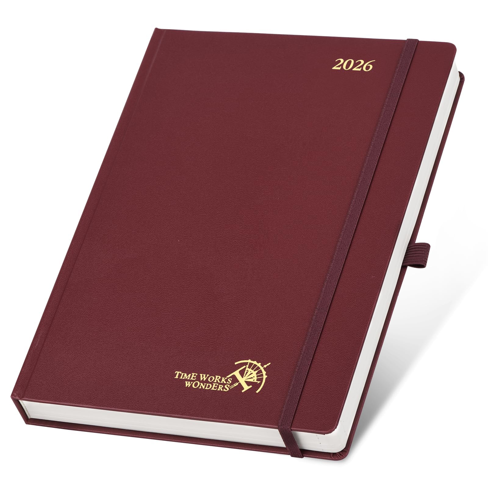 POPRUN Diary 2026 A Day Per Page A4 Hardback 26 Daily Planner Day