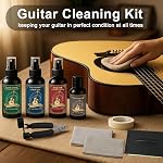 1DFAUL 9pcs Guitar Cleaning Maintenance Kit, Deep Cleaning & Restores Shine | with Guitar Cleaner, Polish, Fretboard Oil, String Oil, for All Guitar Types, Ideal for Beginners, Players, and Collectors
